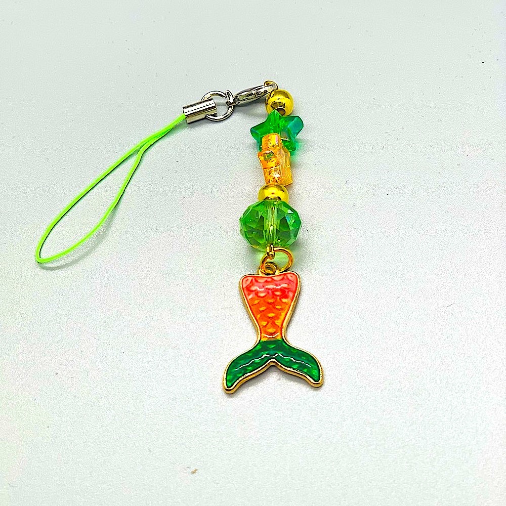 Mermaid tail phone charm